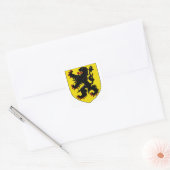 Wapen van Vlaanderen Vierkante Sticker (Envelop)
