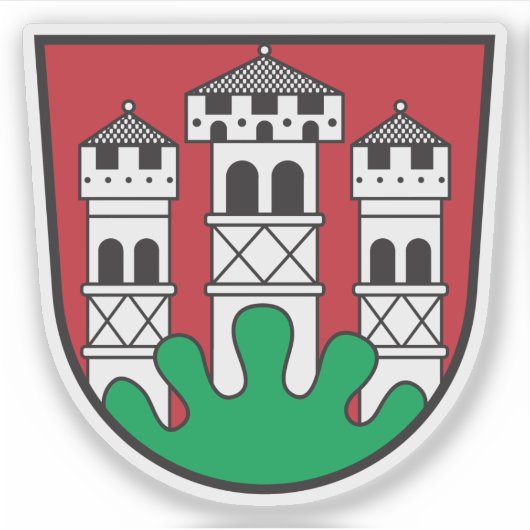 Wapen van Völkermarkt, Oostenrijk Sticker (Voorkant)