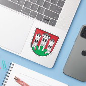 Wapen van Völkermarkt, Oostenrijk Sticker (Laptop met iPhone)