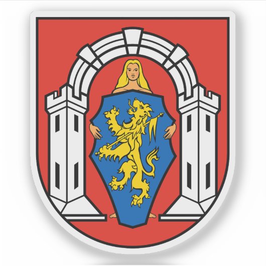 Wapen van Vukovar, Kroatië Sticker (Voorkant)