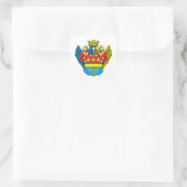 Wapen van Vyborg, Rusland Vierkante Sticker (Tas)