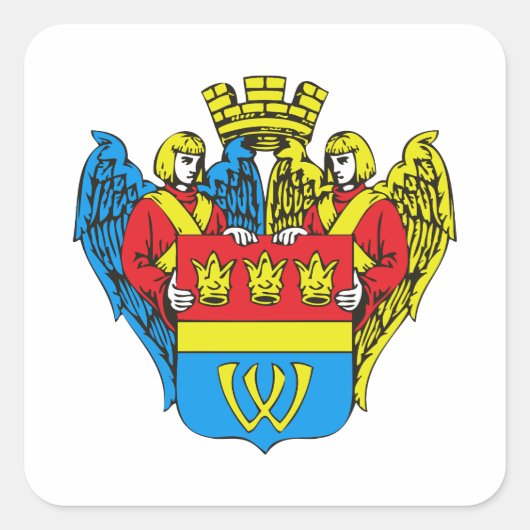 Wapen van Vyborg, Rusland Vierkante Sticker (Voorkant)