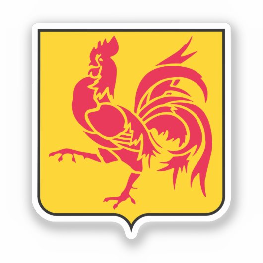 Wapen van Wallonië Sticker (Voorkant)