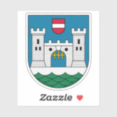 Wapen van Wels, Oostenrijk Sticker (Vel)