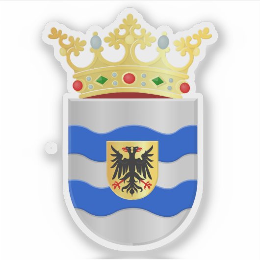 Wapen van West Maas en Waal, Nederland Sticker (Voorkant)