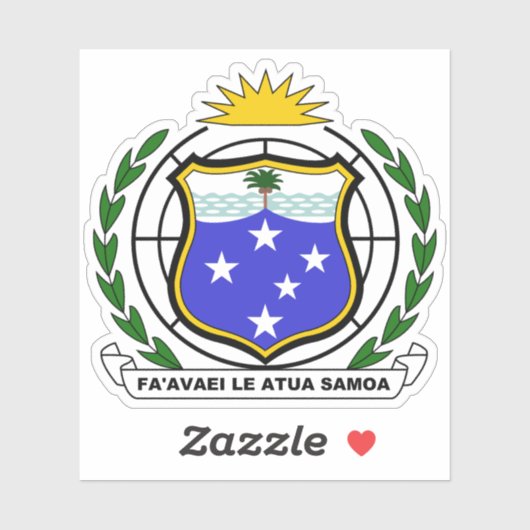 Wapen van Western Samoa (1951-1962) Sticker (Vel)