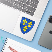 Wapen van Wiesbaden, Duitsland Sticker (Laptop met iPhone)