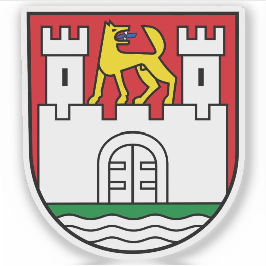 Wapen van Wolfsburg, Duitsland Sticker (Voorkant)