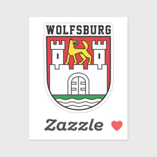 Wapen van Wolfsburg, Duitsland Sticker (Vel)