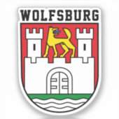 Wapen van Wolfsburg, Duitsland Sticker (Voorkant)