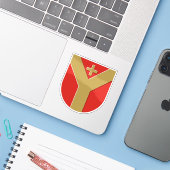 Wapen van Ylöjärvi, Finland Sticker (Laptop met iPhone)