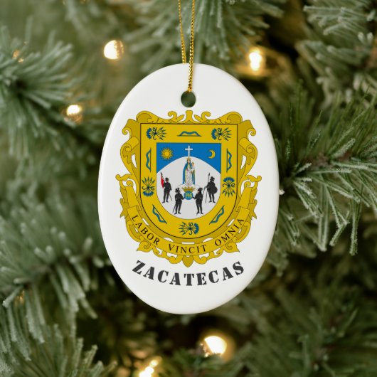 Wapen van Zacatecas, Mexico Keramisch Ornament (Boom)