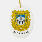 Wapen van Zacatecas, Mexico Keramisch Ornament (Achterkant)
