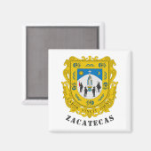 Wapen van Zacatecas, Mexico Magneet (Voorkant / Achterkant)