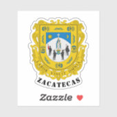Wapen van Zacatecas, Mexico Sticker (Vel)