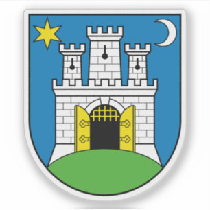 Wapen van Zagreb, Kroatië Sticker