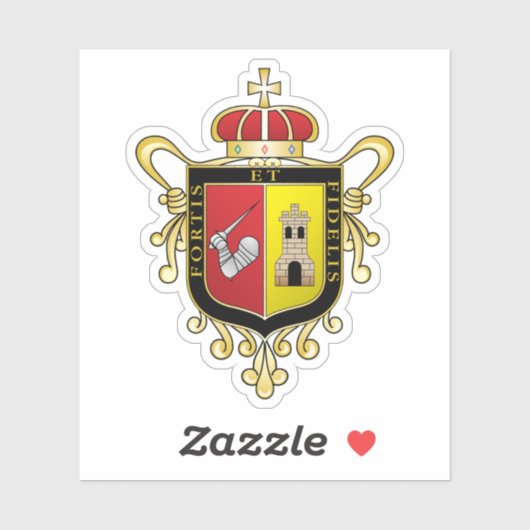 Wapen van Zamora de Hidalgo, Michoacán, Mexico Sticker (Vel)