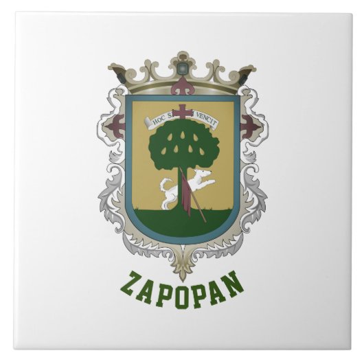 Wapen van Zapopan - Mexico Tegeltje (Voorkant)