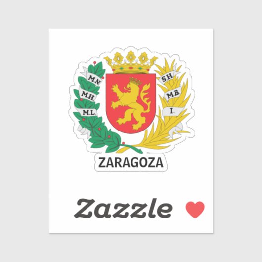 Wapen van Zaragoza, SPANJE Sticker (Vel)