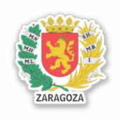 Wapen van Zaragoza, SPANJE Sticker (Voorkant)