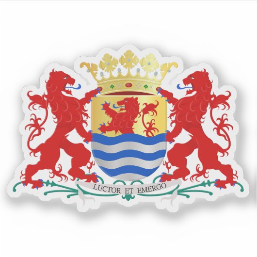 Wapen van Zeeland, Nederland Sticker (Voorkant)