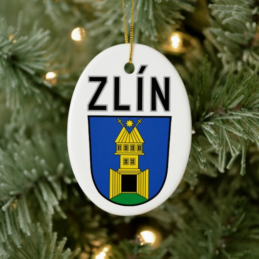 Wapen van Zlín, Tsjechië Keramisch Ornament (Boom)