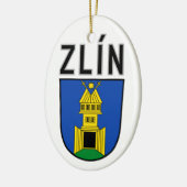 Wapen van Zlín, Tsjechië Keramisch Ornament (Links)