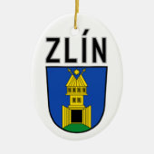 Wapen van Zlín, Tsjechië Keramisch Ornament (Voorkant)
