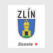Wapen van Zlín, Tsjechië Sticker (Vel)