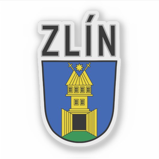 Wapen van Zlín, Tsjechië Sticker (Voorkant)