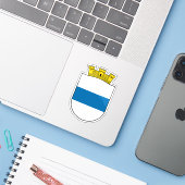 Wapen van Zug, Zwitserland Sticker (Laptop met iPhone)