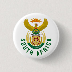 Wapen van Zuid-Afrika Ronde Button 3,2 Cm