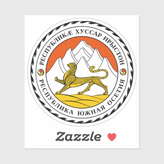 Wapen van Zuid-Ossetië Sticker (Vel)