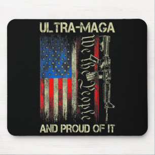 Wapen VS Vlag Patriotten Ultra MAGA En Daarmee Tro Muismat