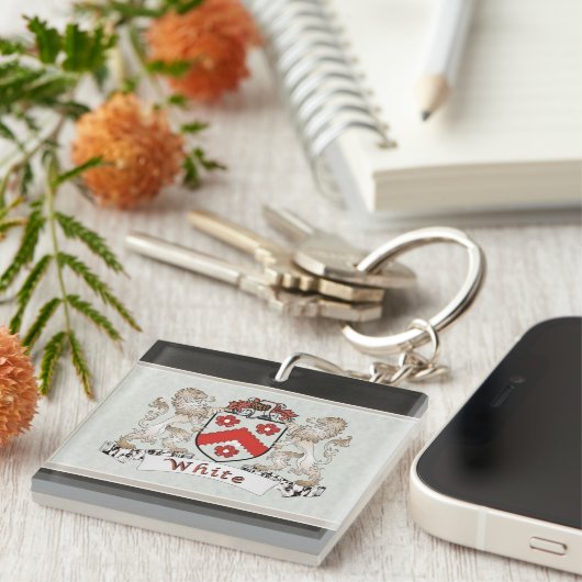 Wapen Witte achternaam Sleutelhanger (Voorkant Rechts)