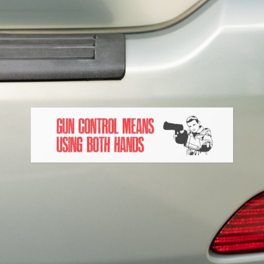 Wapenbeheersing betekent beide handen gebruiken bumpersticker (Op auto)