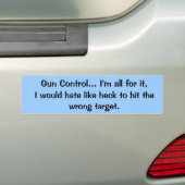 Wapenbeheersing?? Bumpersticker (Op auto)