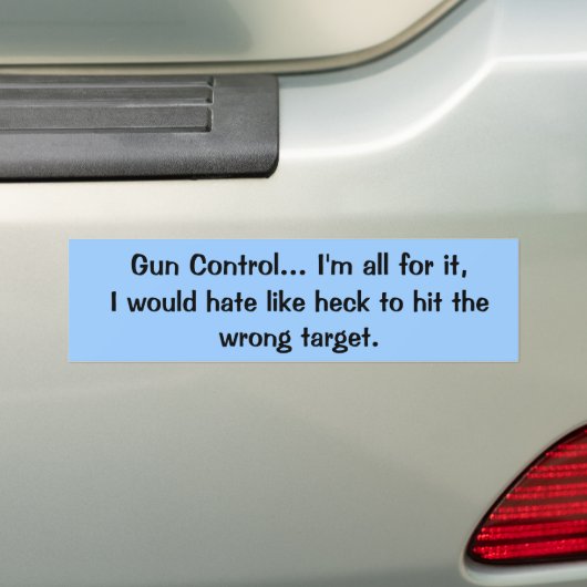 Wapenbeheersing?? Bumpersticker (Op auto)