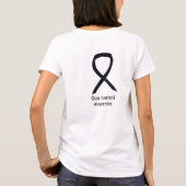 Wapenbeheersing Zwarte bewustzijns lint aangepast T-shirt (Achterkant)