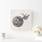 Wapenbekleding Ax schildvuurwapens Vierkante Klok (Huis)