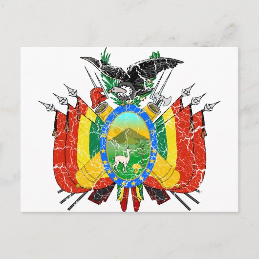 Wapenbekleding van bolivia briefkaart (Voorkant)