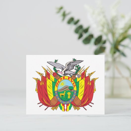 Wapenbekleding van bolivia briefkaart (Staand voorkant)
