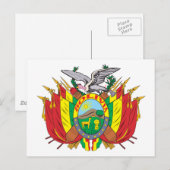 Wapenbekleding van bolivia briefkaart (Voorkant / Achterkant)