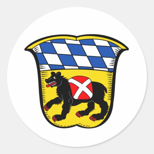 Wapenbekleding van Freising, Duitsland Ronde Sticker (Voorkant)