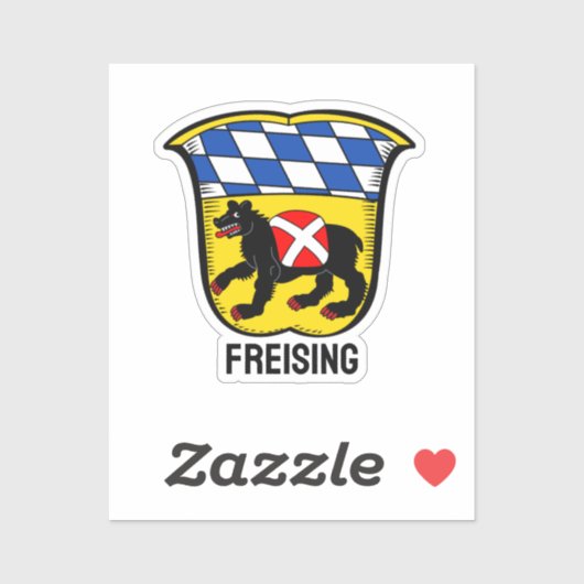 Wapenbekleding van Freising, Duitsland Sticker (Vel)