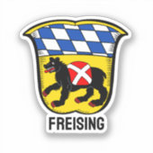 Wapenbekleding van Freising, Duitsland Sticker (Voorkant)