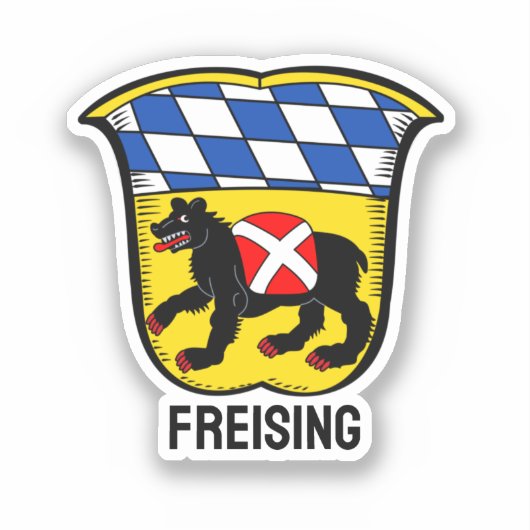 Wapenbekleding van Freising, Duitsland Sticker (Voorkant)