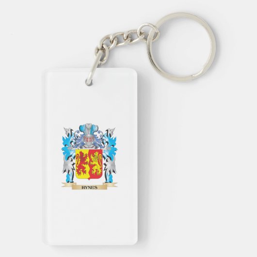 Wapenbekleding van Hynes - gezinscrest Sleutelhanger (achterkant)