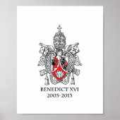 Wapenbekleding van paus Benedictus XVI Poster (Voorkant)