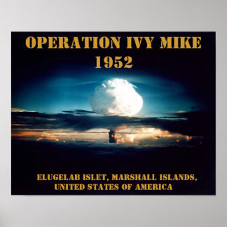 Wapenbeproeving Verenigde Staten van Amerika 1952 Poster